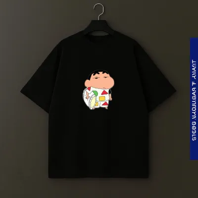 PREMIUM CLASSY CARTOON SHINCHAN DROP SHOLDER T SHIRT
